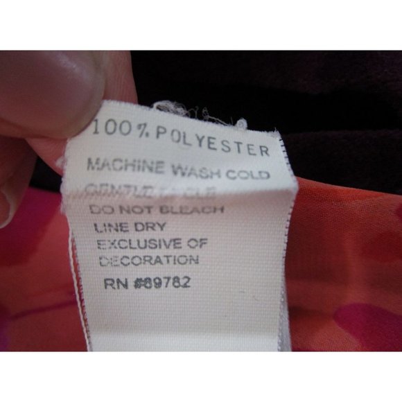 Natori Sheer Orange Purple Fuschia Scarf Print Lavender Lace Trim Robe Small - Picture 7 of 9